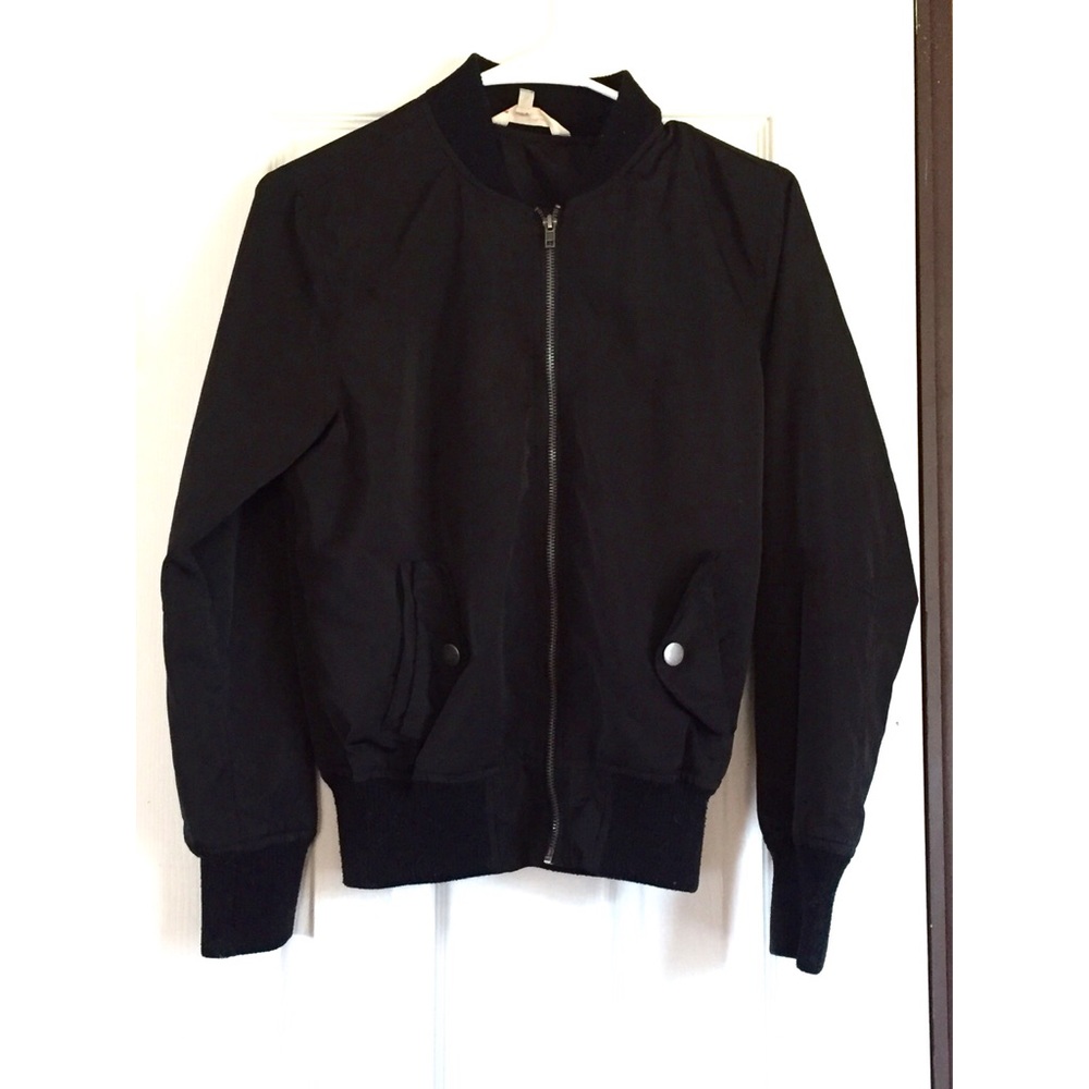 Black bomber jacket